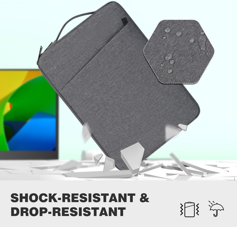 imComor 18.5 Inch Portable Monitor Case Protective Sleeve for InnoView VisionOwl Upperizon Usparkle Ingnok aimuonos Ingnok Motyeowe Cocopar EVICIV HONGO, 18-18.5" Portable Monitor Carrying Case Bag, Gray - Image 4